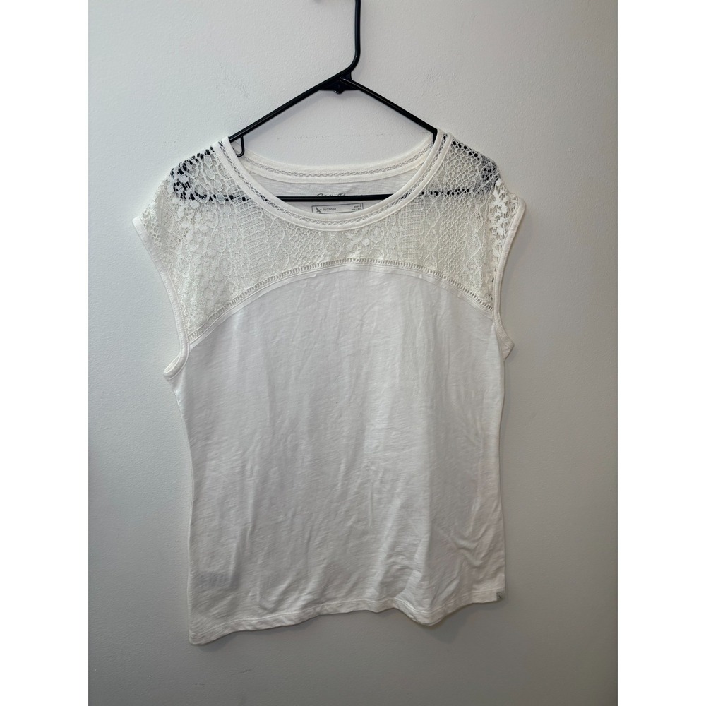Eddie Bauer White Top‎ Women's Large Cotton